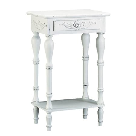 Eastwind Gifts Eastwind Gifts 34353 Distressed White Wood Telephone Table 34353